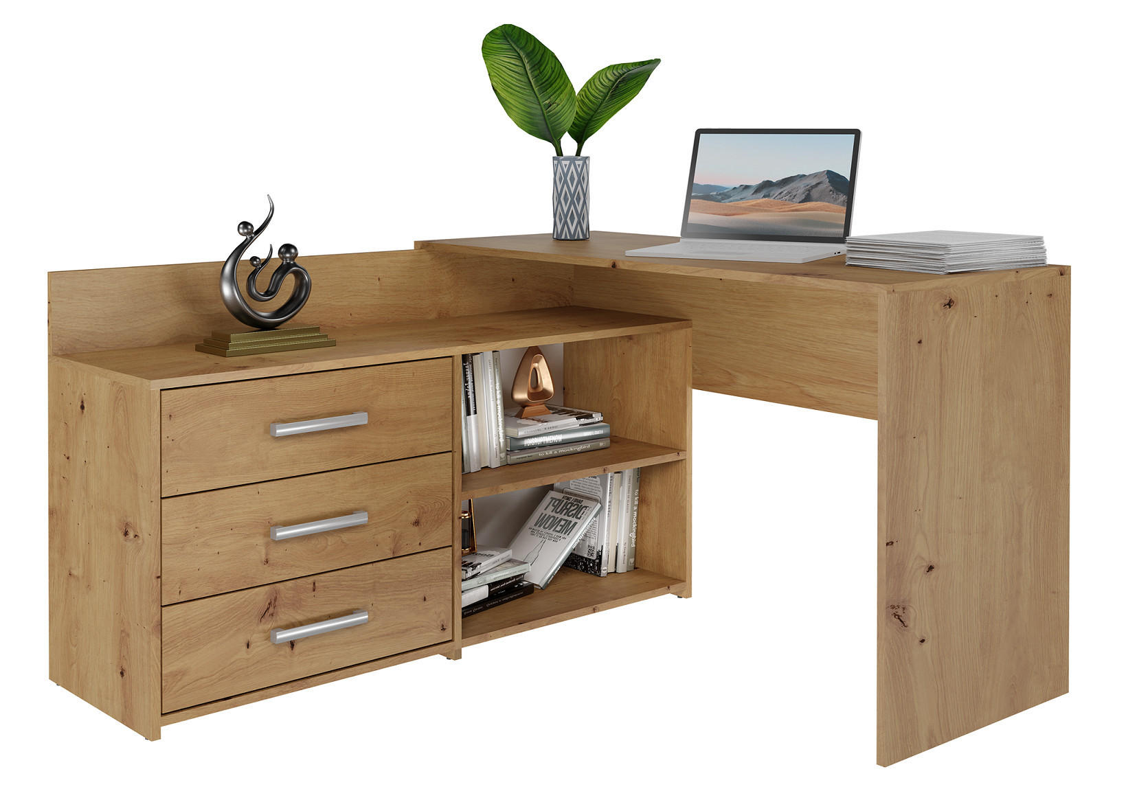 ECKSCHREIBTISCH DANY EICHE ARTISAN - Eiche Artisan, Holzwerkstoff (50/120/76cm) - CDF