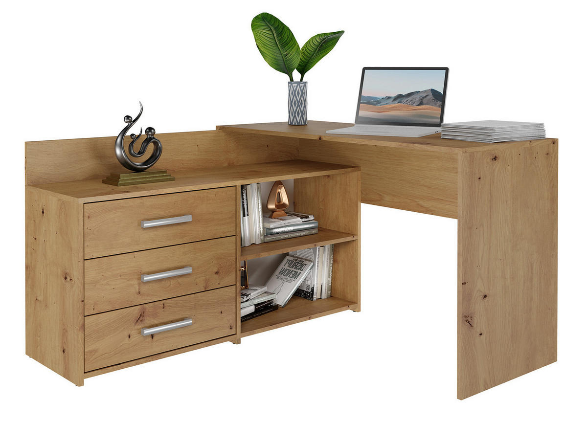 ECKSCHREIBTISCH DANY EICHE ARTISAN - Eiche Artisan, Holzwerkstoff (50/120/76cm) - CDF