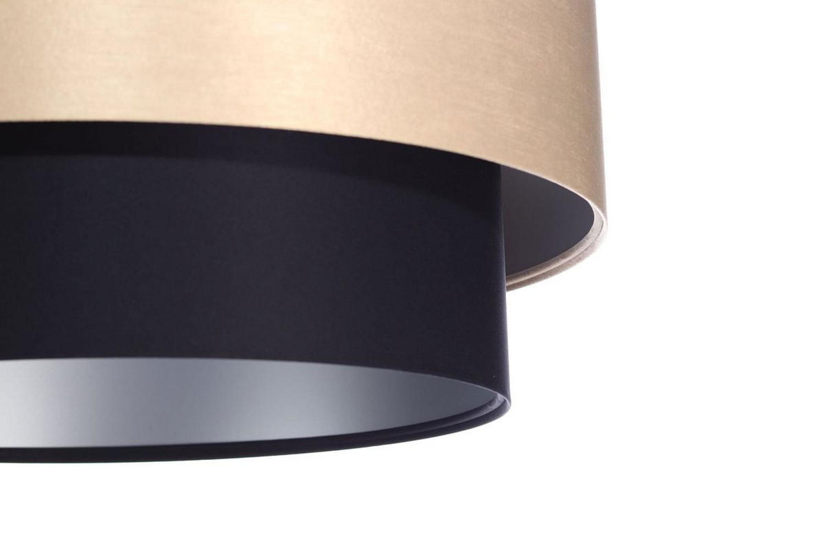 HÄNGELEUCHTE Schwarz 40/20 cm - Beige/Schwarz, Kunststoff (40/1/20cm) - ONZENO
