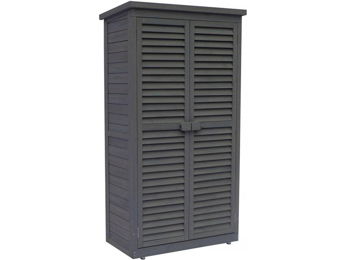 GARTENSCHRANK - GARTENTRUHE space Anthrazit - Grau, Holz (46/160/87cm) - Habitat Garten