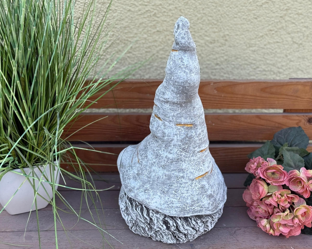 STEINFIGUR Wichtel Egon XL frostfest Steinguss Gartendeko - Grau, Stein (22/41/25cm) - stoneandstyle