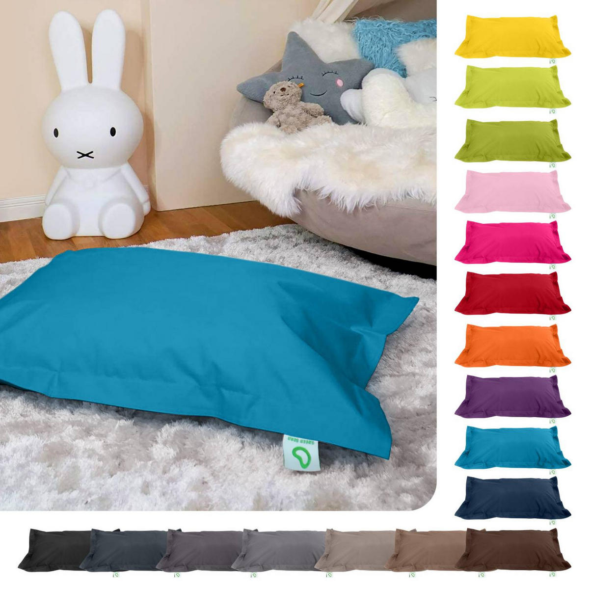 KINDER-SITZSACK 70x100cm - 70 Liter - Blau, Textil (70/10/100cm) - Green Bean
