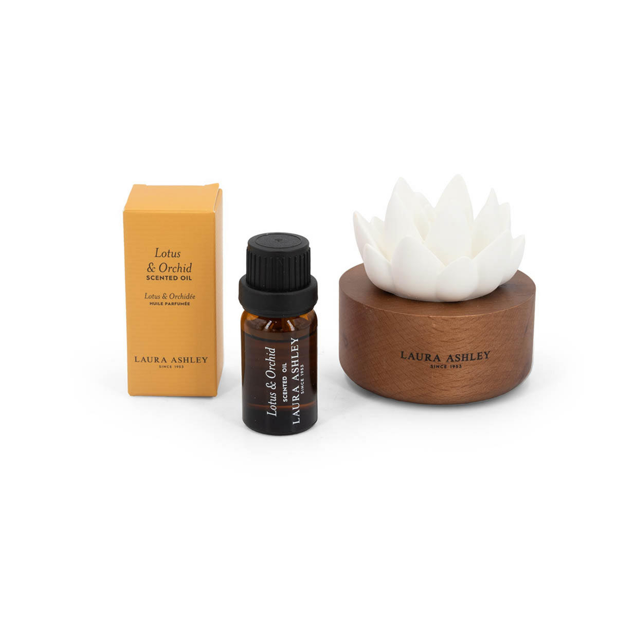 VOŇAVÉ kvety Laura Ashley - červená, drevo/sklo (11/9/16cm)