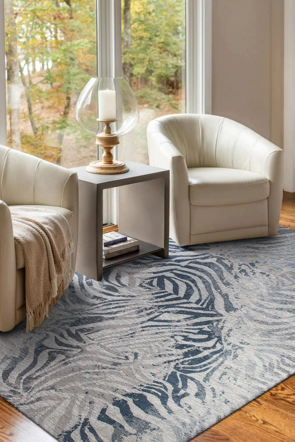 TEPPICH modern In-/Outdoor Flachgewebe SAVANE Blau 240x340 cm - Blau, Textil (240/340cm) - Novatrend