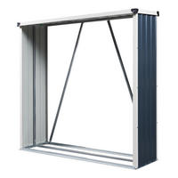 BRENNHOLZUNTERSTAND Kalmar - Anthrazit, Metall (158/152/47cm) - casa.pro