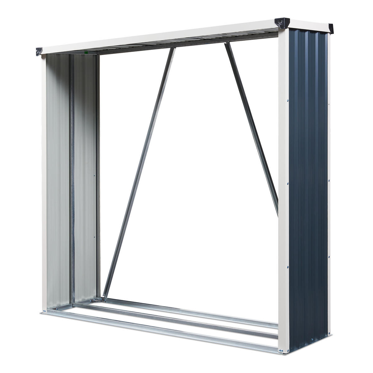 BRENNHOLZUNTERSTAND Kalmar - Anthrazit, Metall (158/152/47cm) - casa.pro