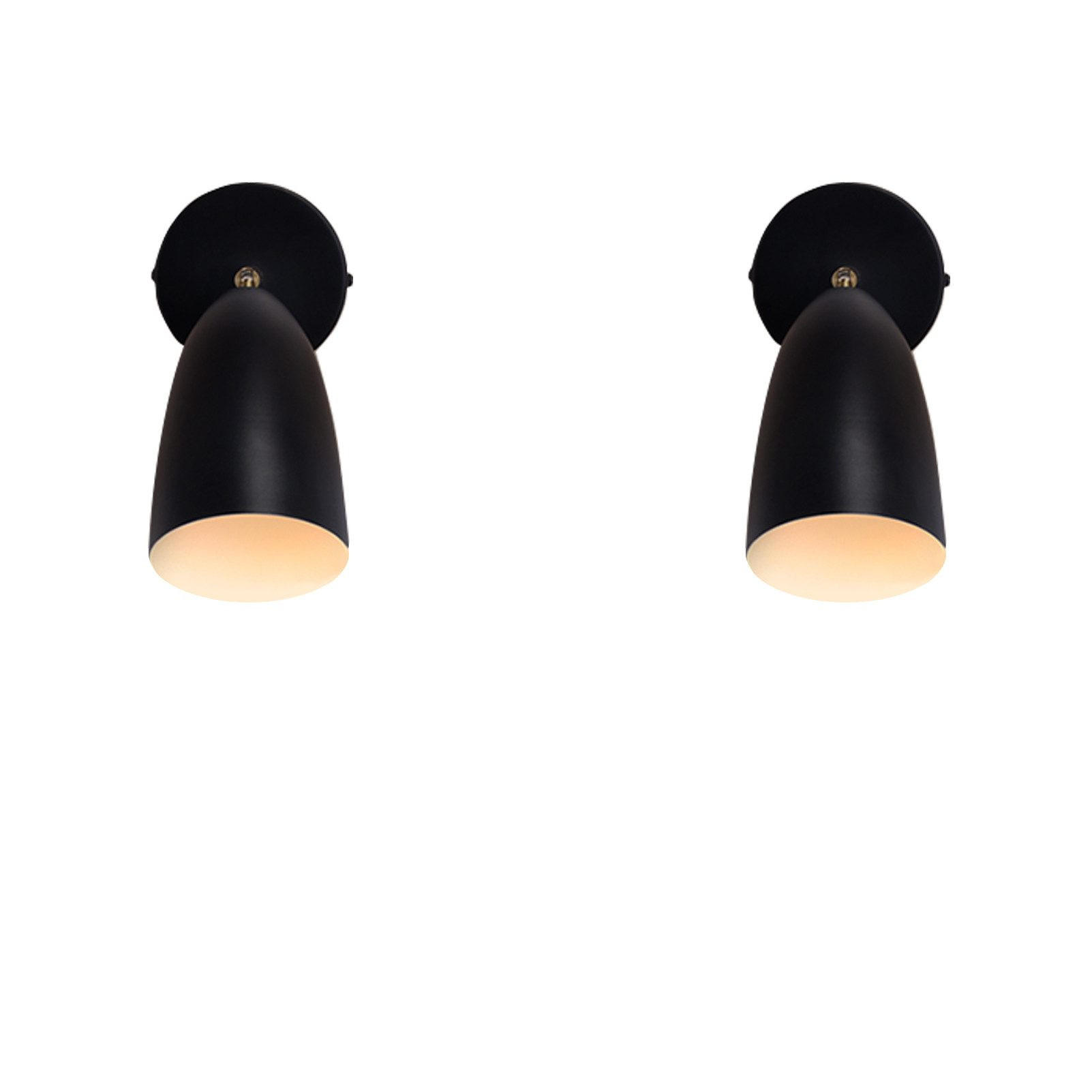 WANDLEUCHTE Filament 20/10/10 cm - Schwarz, Metall (10/10/20cm) - ZMH