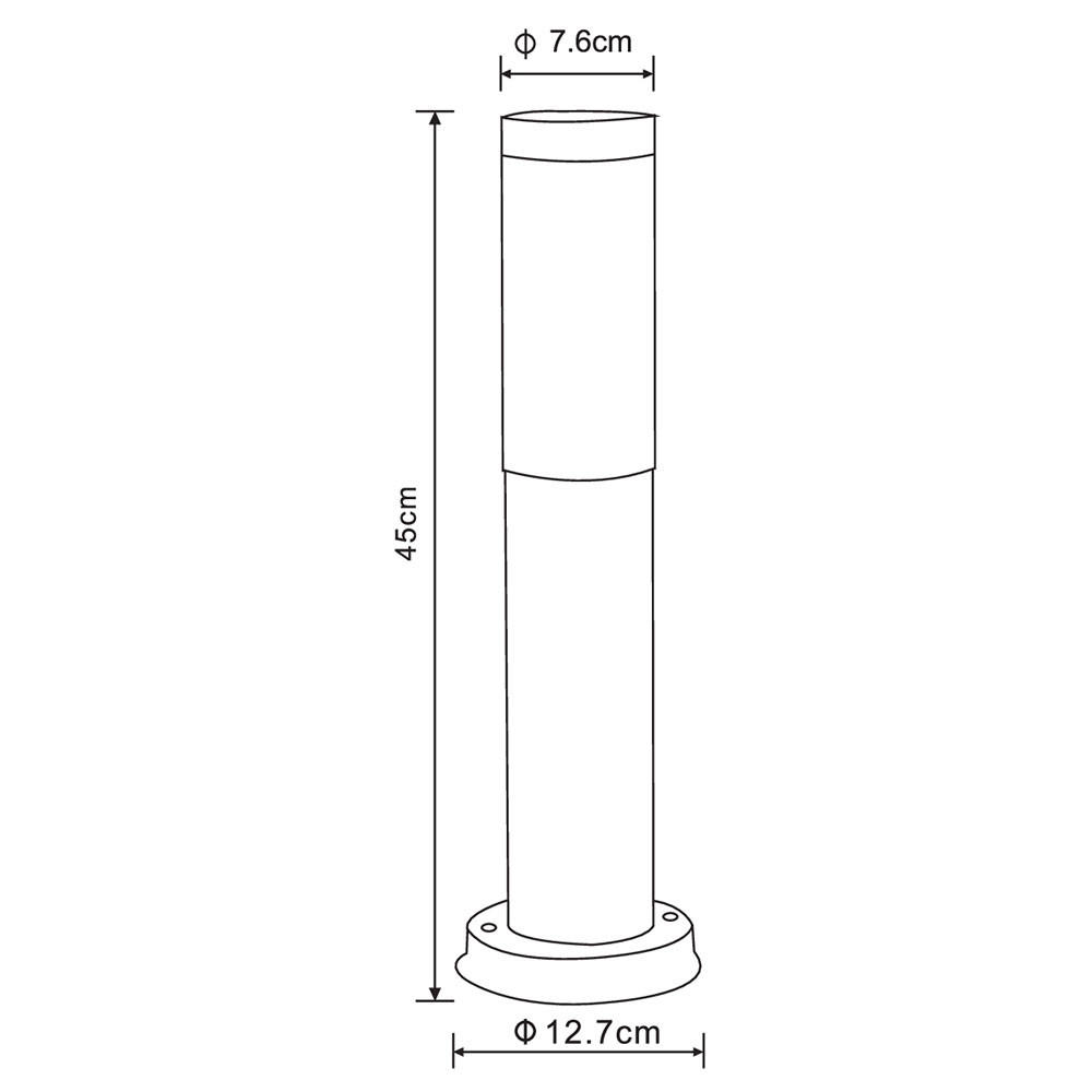 Thumbnail - Globo Lighting Led, Anthrazit, Metall, Zylindrisch, F, 12.7x45x12.7 cm, Lampen & Leuchten, Außenbeleuchtung, Außenleucht...