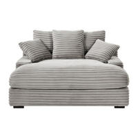 RECAMIERE ohne Schlaffunktion - 1 Person, 2 Personen - Samt, Stoff - Grau - - Grau, Textil (163/95/168cm) - Vente-Unique