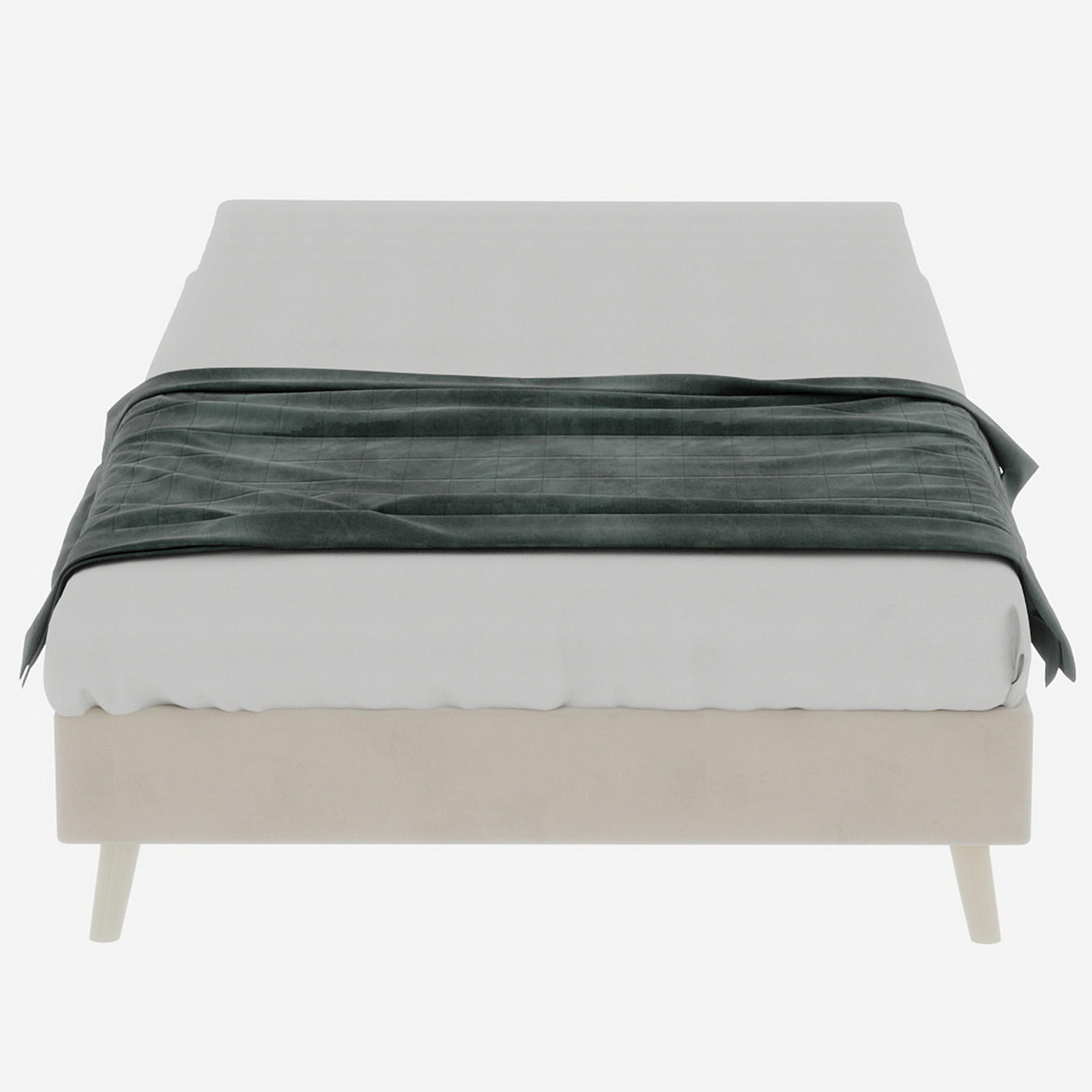 POLSTERBETT 90x200 cm niedrig ohne Stauraum beige - Beige, Textil (90/200cm) - LEBENLANG
