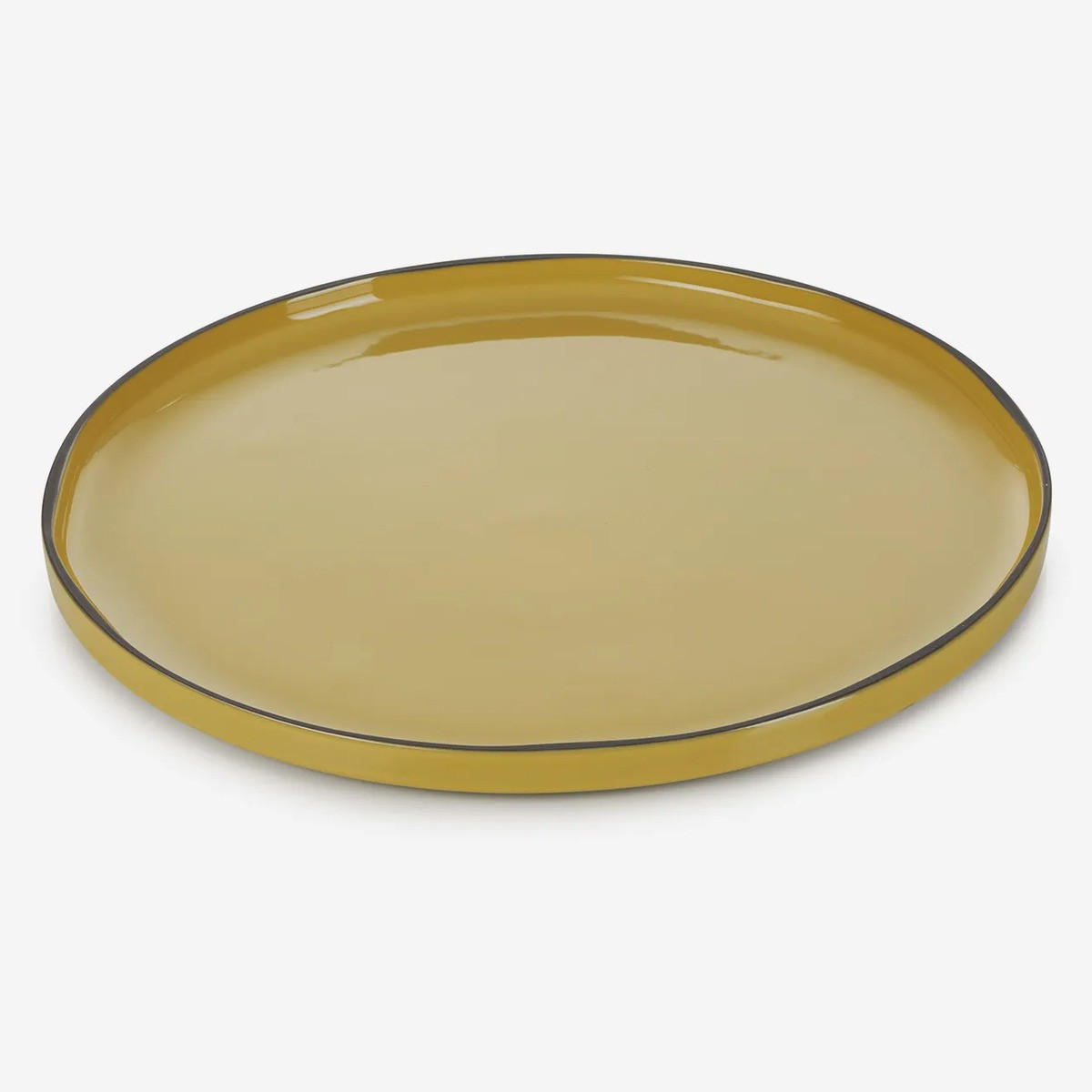 PRÄSENTATIONSPLATTE CARACTERE 33 cm CURCUMA - Currygelb, Keramik (33/2/33cm) - Revol Porcelaine France