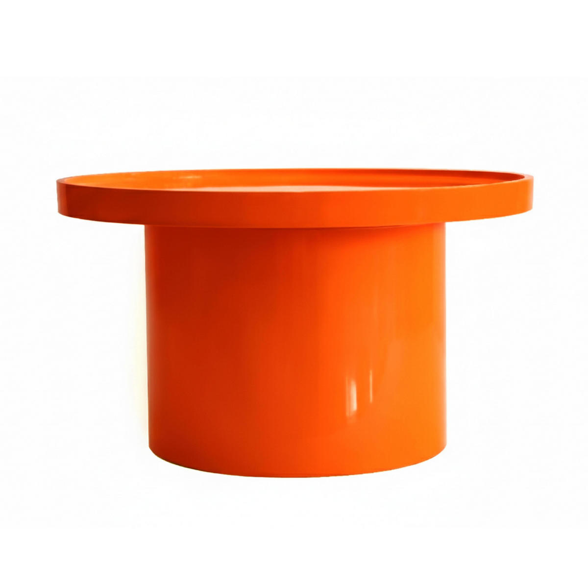 COUCHTISCH, Orange - Orange, Holzwerkstoff (50/50/30cm) - Oviala