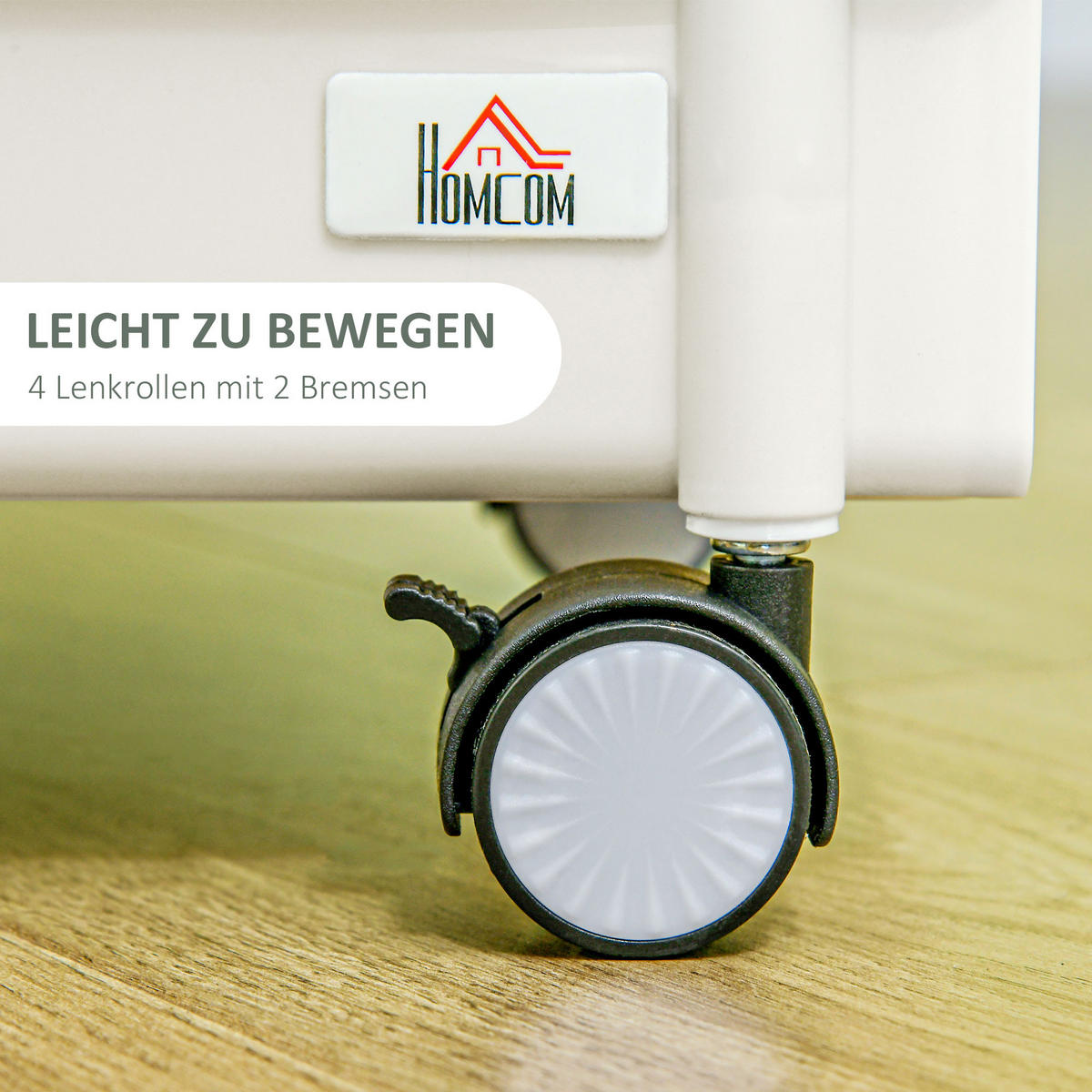 ROLLWAGEN, Servierwagen, Stahl, Weiß - Weiß, Kunststoff (29.4/77/50cm) - HOMCOM