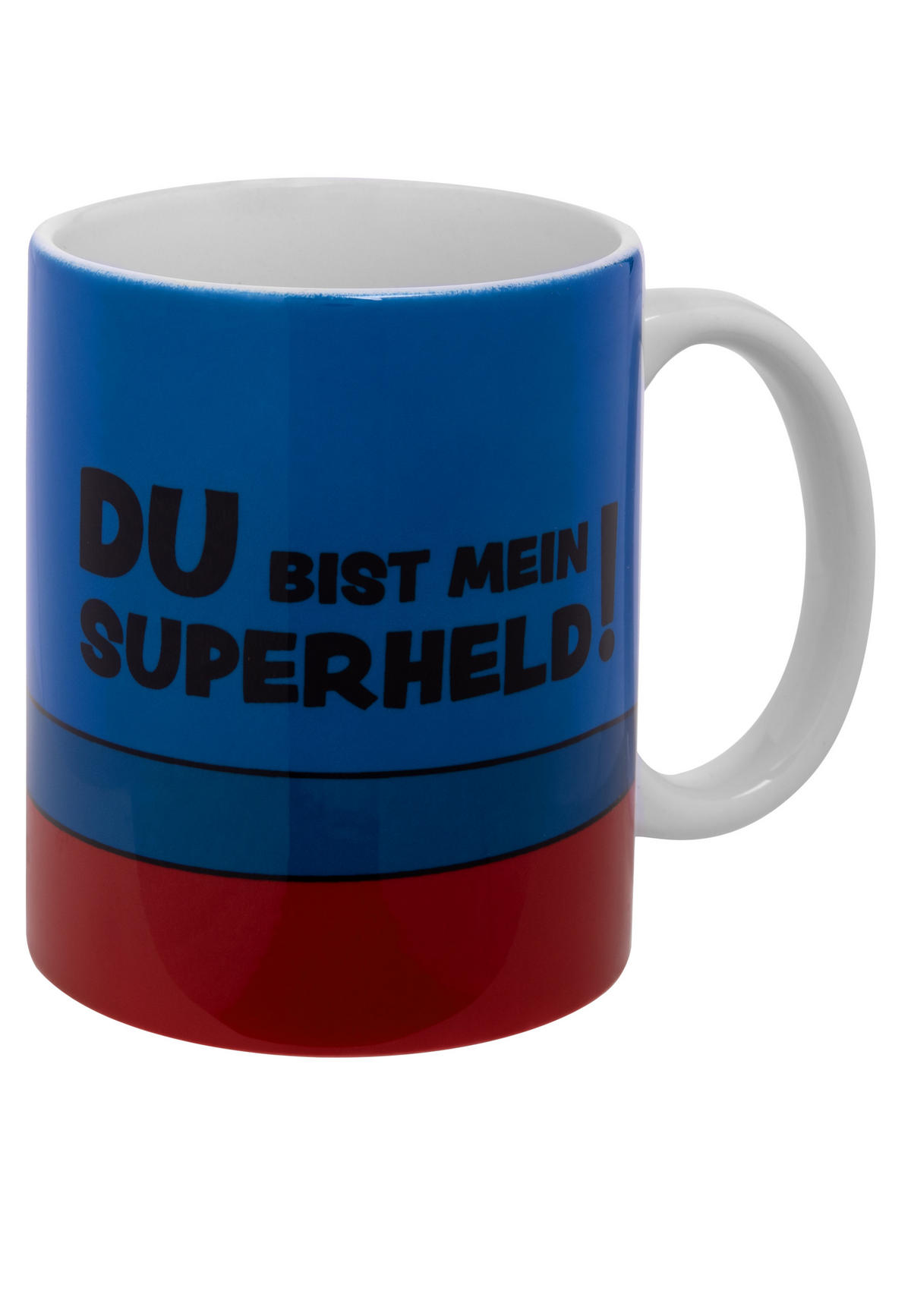 KAFFEEBECHER Bastian Bielendorfer Du bist mein Superheld! Blau 320 ml - Blau, Keramik (0.32L) - United Labels