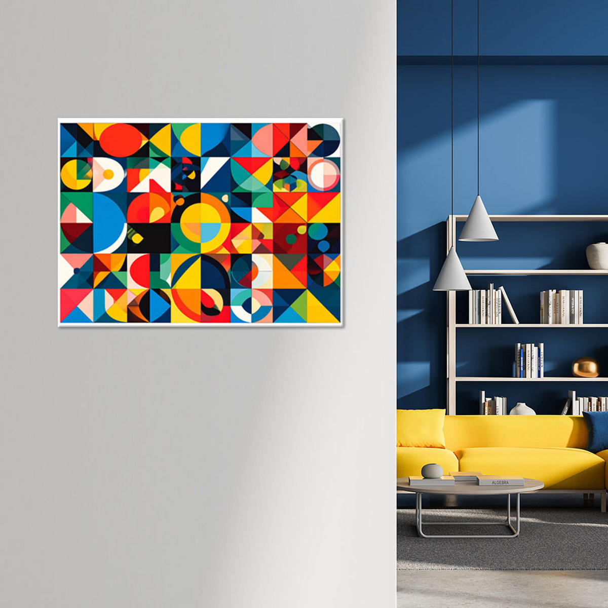 LEINWANDBILD Bunte Abstraktion 120x80cm - Multicolor, Textil (120/80cm) - Feeby