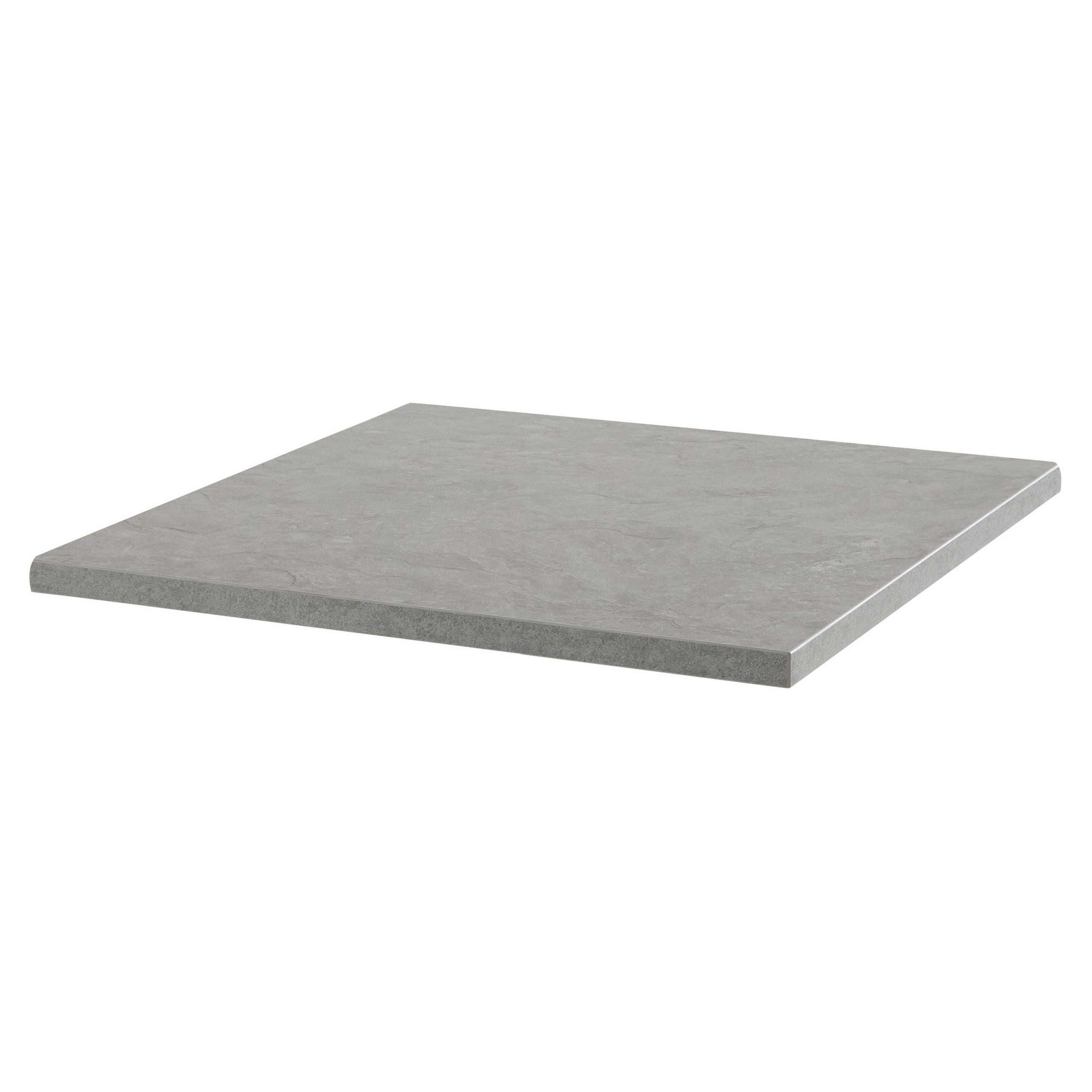 TISCHPLATTE quadratischer 60 cm, Grau - Grau, Holzwerkstoff (70/70/2cm) - Oviala
