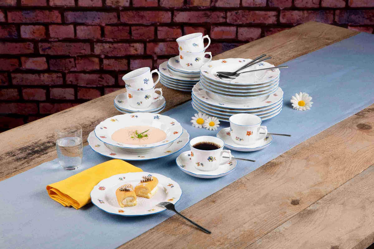 KOMBISERVICE Sonate Nostalgie bunt 42er Set - Multicolor, Keramik (1/1/1cm) - Seltmann Weiden