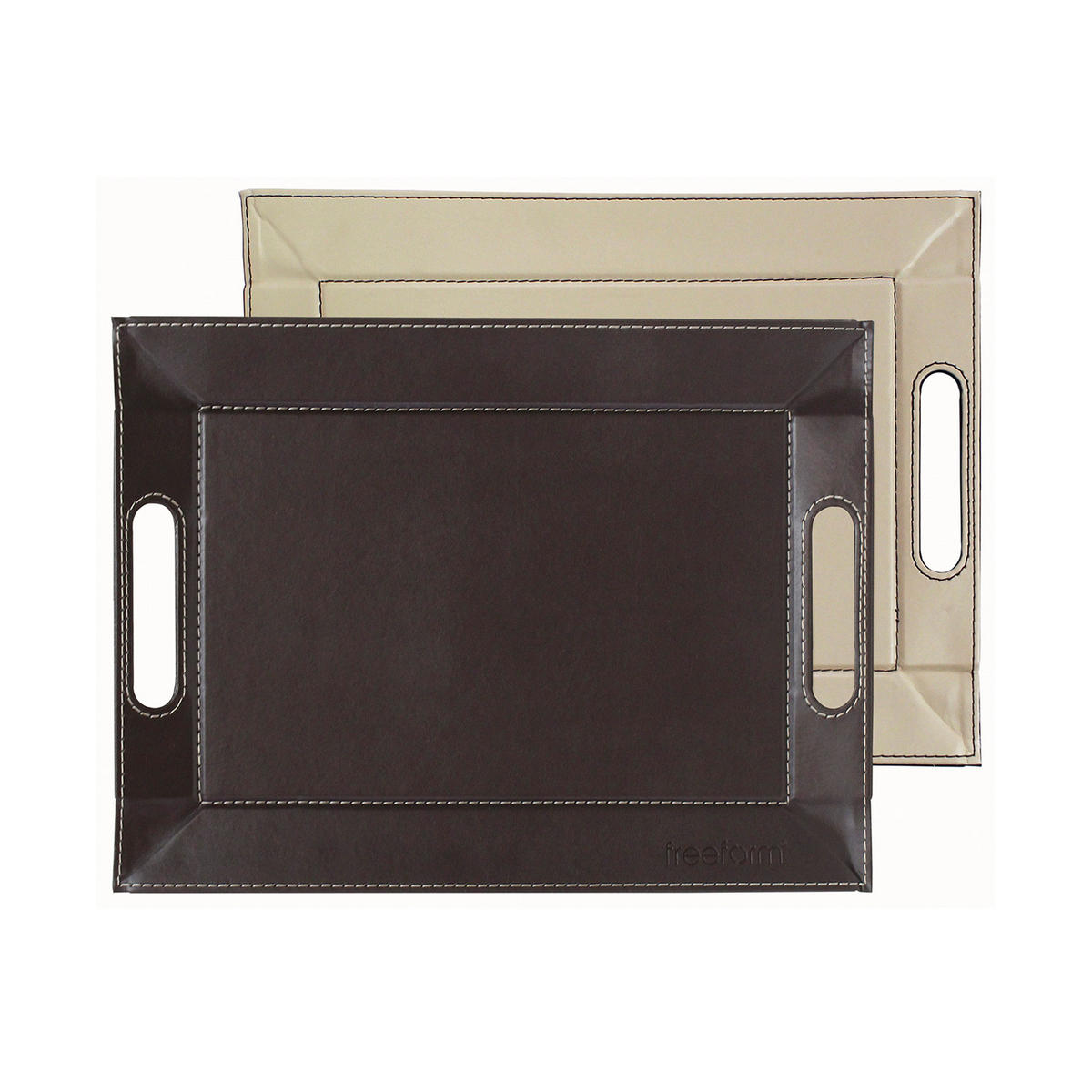 WENDETABLETT Schokobraun / Cremefarben - 45 x 35cm - Braun, Textil (35/0.8/45cm) - Freeform