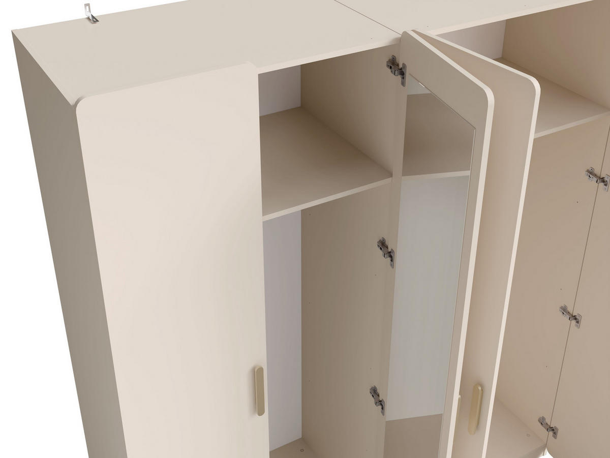 KLEIDERSCHRANK Beige 179/210/58 - Beige, Holzwerkstoff (179/210/58cm) - RAUMHIRSCH FURNITURE