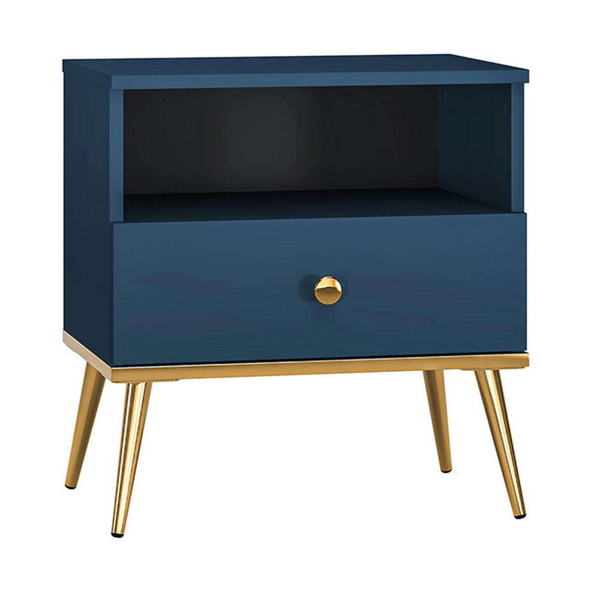NACHTTISCH – 50 cm – Marine – Blau - Blau, Holzwerkstoff (50/54/34cm) - hi-markt