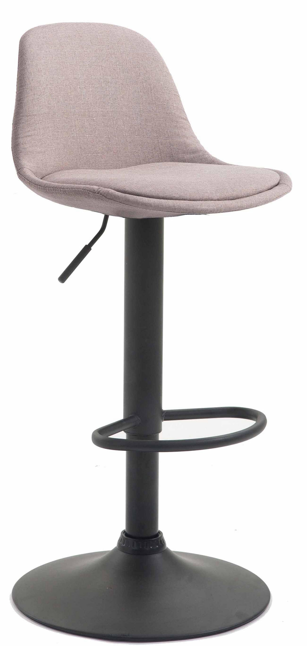 BARHOCKER Stoff taupe - Taupe/Schwarz, Textil/Metall (39/82/43cm) - CLP