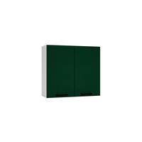 HÄNGESCHRANK W80 - Morvex - Stilvolle Wandlösung - Dunkelgrün, Holz/Metall (80/72/30cm) - ROYAL24_MARKT