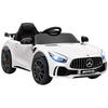 ELEKTRO-KINDERAUTO, Mercedes, 3-5 km/h, Fernbedienung, Licht & Musik, Weiß - Weiß, Kunststoff/Metall (108/67/46cm) - AIYAPLAY