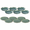 TAFELSERVICE Matera grün 12er Set - Grün, Keramik (1/1/1cm) - Leonardo Living