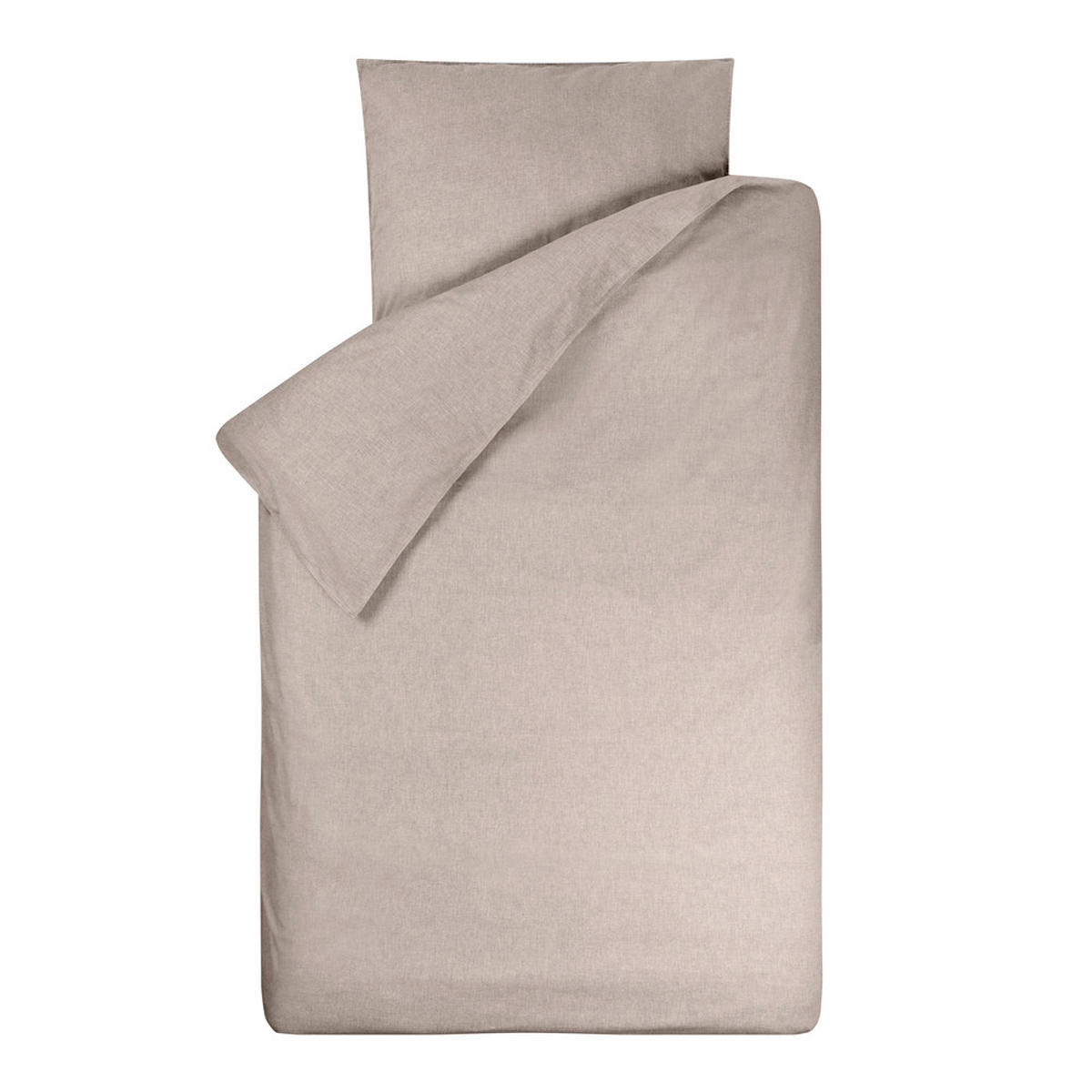 BETTWÄSCHE Bo uni natur 135 x 200 - Naturfarben, Textil (135/200cm) - Bink