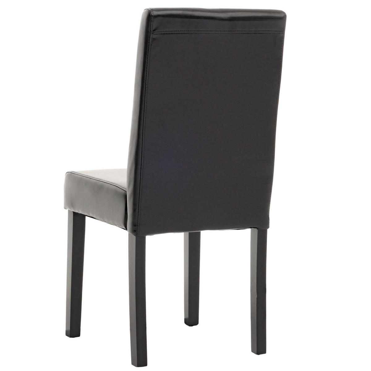 ESSZIMMERSTUHL 4er-Set klassisch und zeitlos 90x43x56cm Kunstleder Sitzhöhe 45cm Schwarz dunkle Beine - Schwarz, Kunststoff (43/90/56cm) - CHEFGASTRO