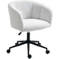 STUHL 65/59/75-85 cm, gepolstert, Drehstuhl mit Samt-Leinen-Bezug, Creme - Creme, Kunststoff (59/85/65cm) - Redom