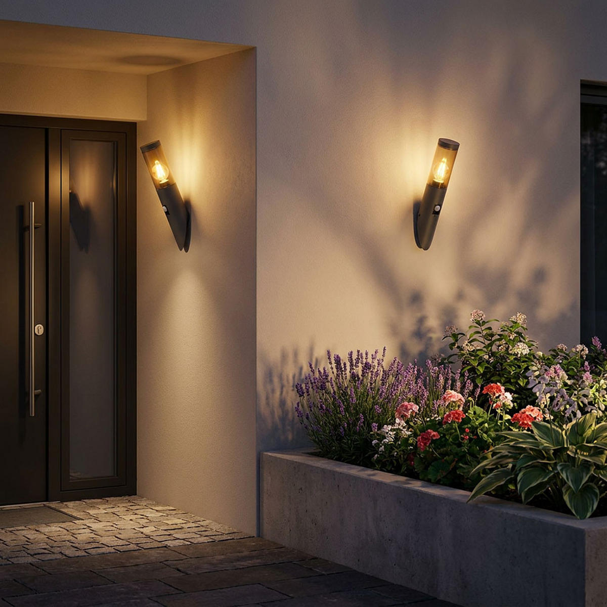 AUSSEN-WANDLEUCHTE BOSTON Anthrazit - Anthrazit, Metall (7.6/41/17cm) - Globo Lighting