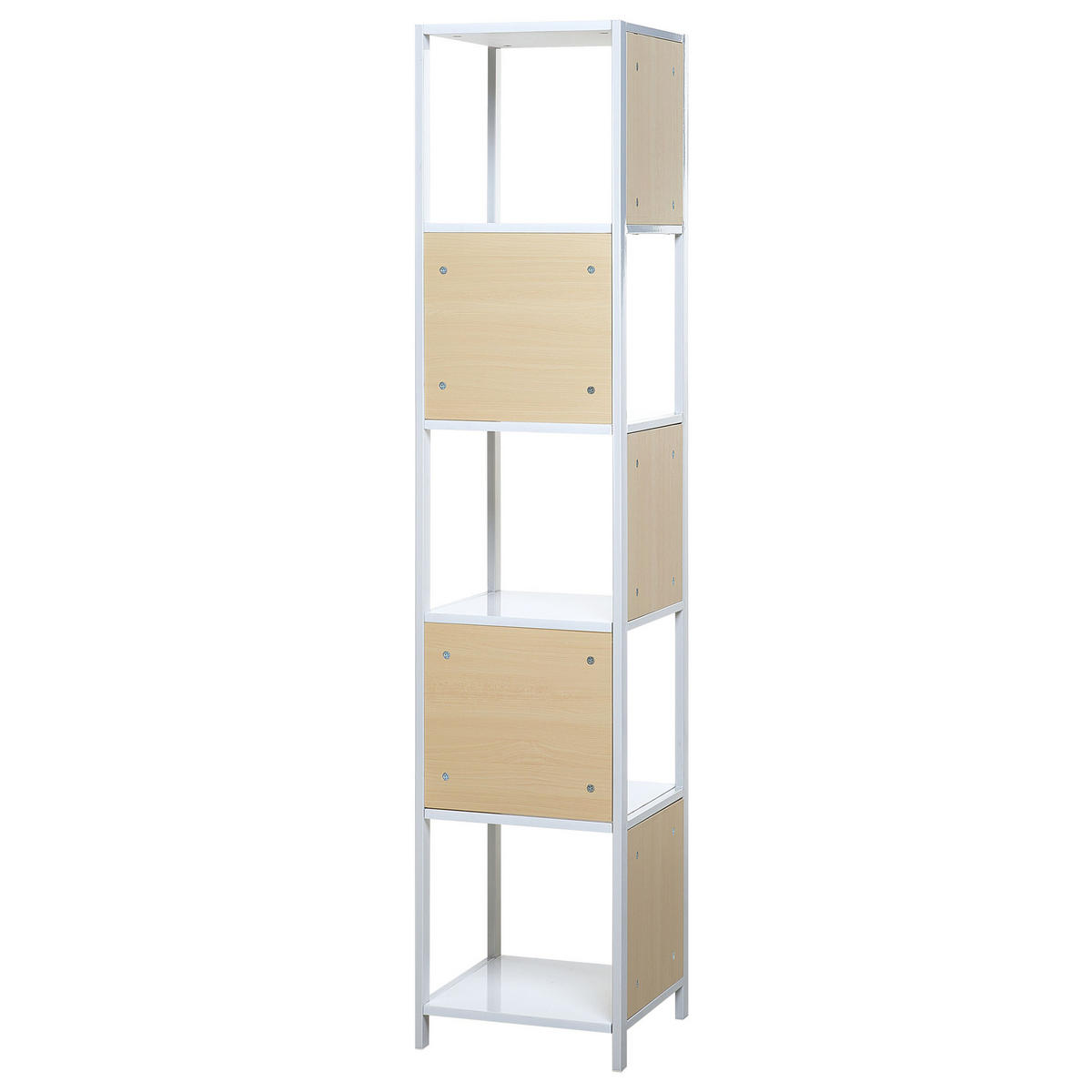BÜCHERREGAL 5 Fächer Bogota - Hellbraun, Holzwerkstoff (35/165/35cm) - Beliani