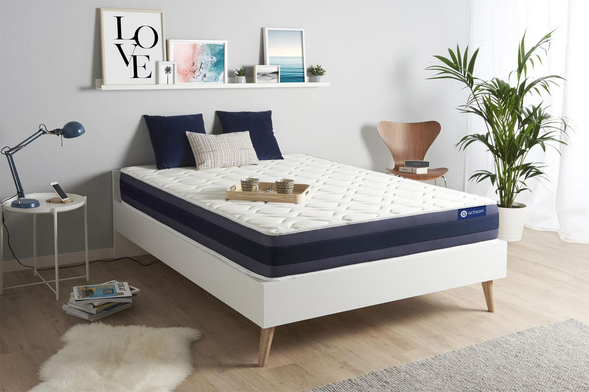 MATRATZE Actimemo morpho Memory-Schaum 130 x 200 cm h1 - Weiß, Textil (130/200cm) - ACTISOM
