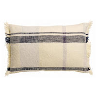 JACQUARD-KISSEN Jane mehrfarbig marine 40 x 65 cm - Beige, Textil (40/65cm) - Vivaraise