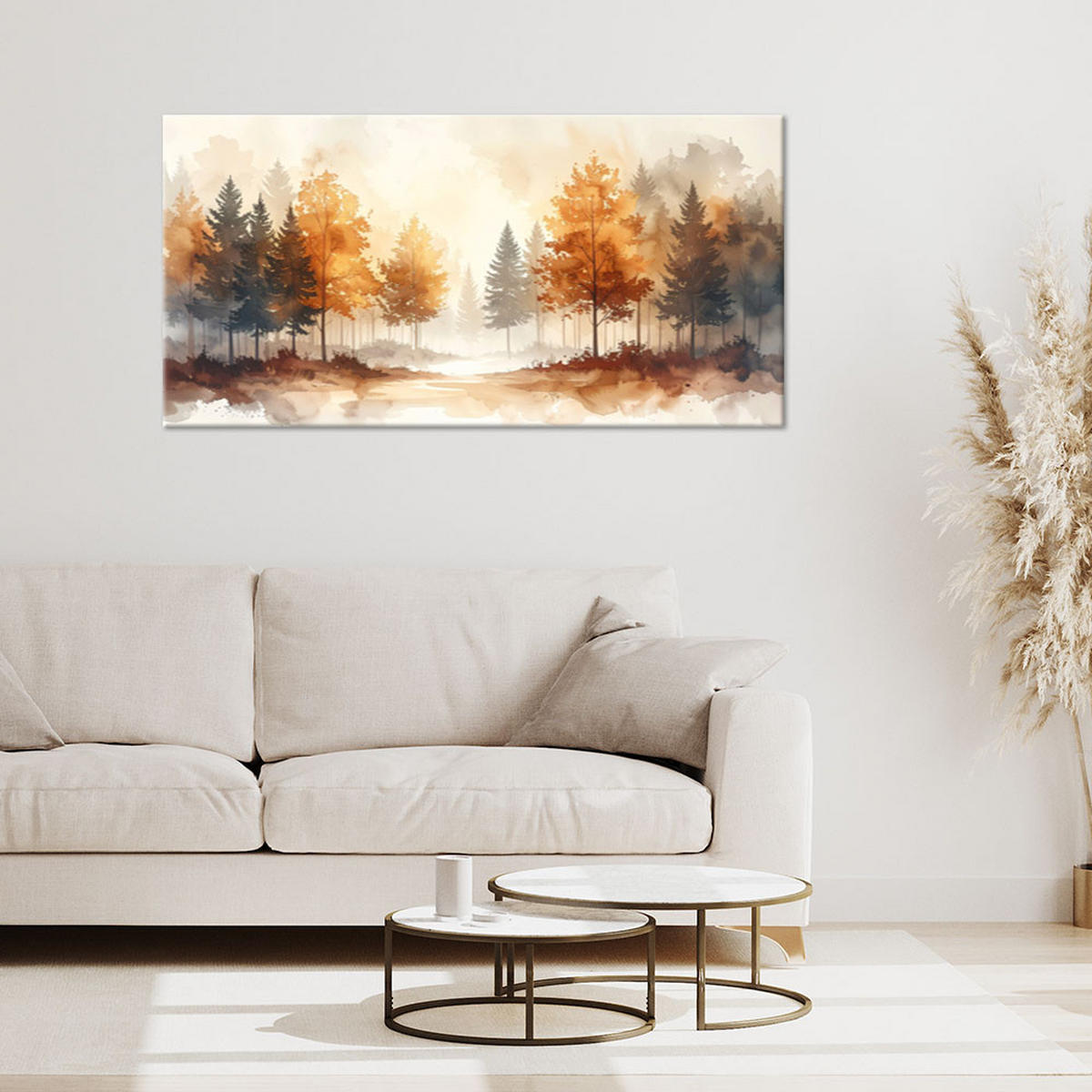 LEINWANDBILD Natur und Botanik 120x60cm - Beige, Textil (120/60cm) - Feeby