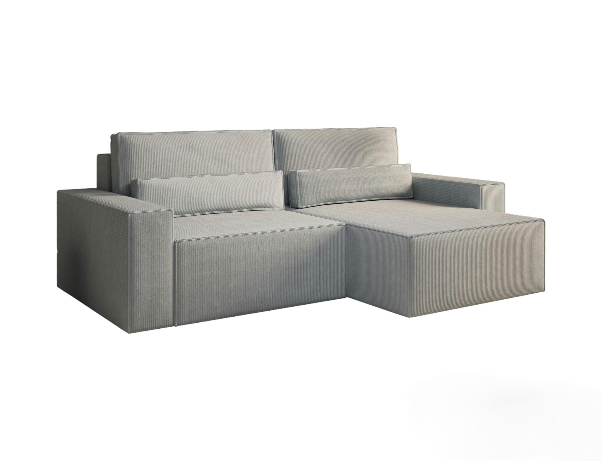 ECKSOFA - Universale Ecksofa DENVER mini - Hellgrau - Poso 110 - Hellgrau, Holzwerkstoff (248/162cm) - Möblo