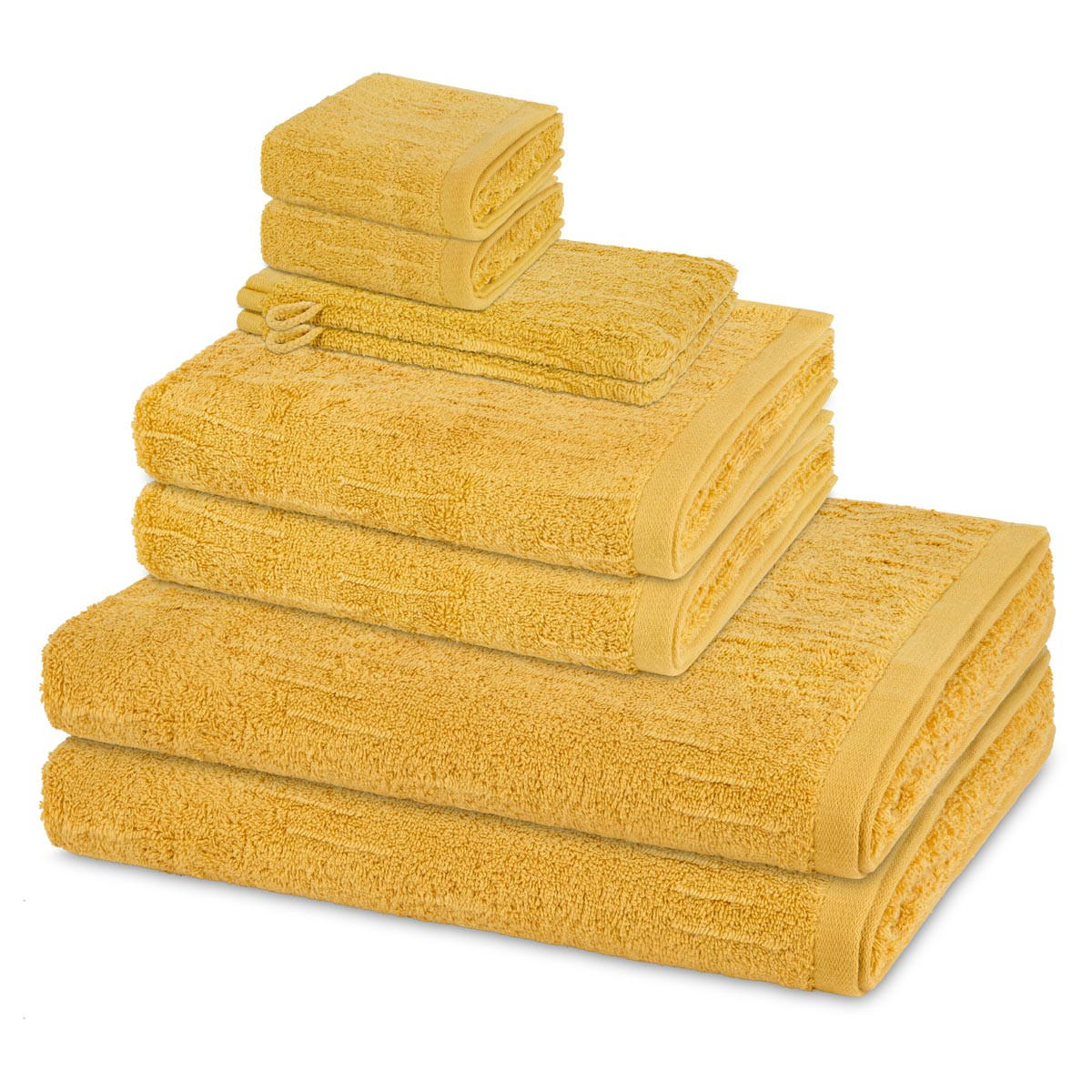 FROTTIERSET Premium 8-teilig - Gelb, Textil (50/100cm) - Ross