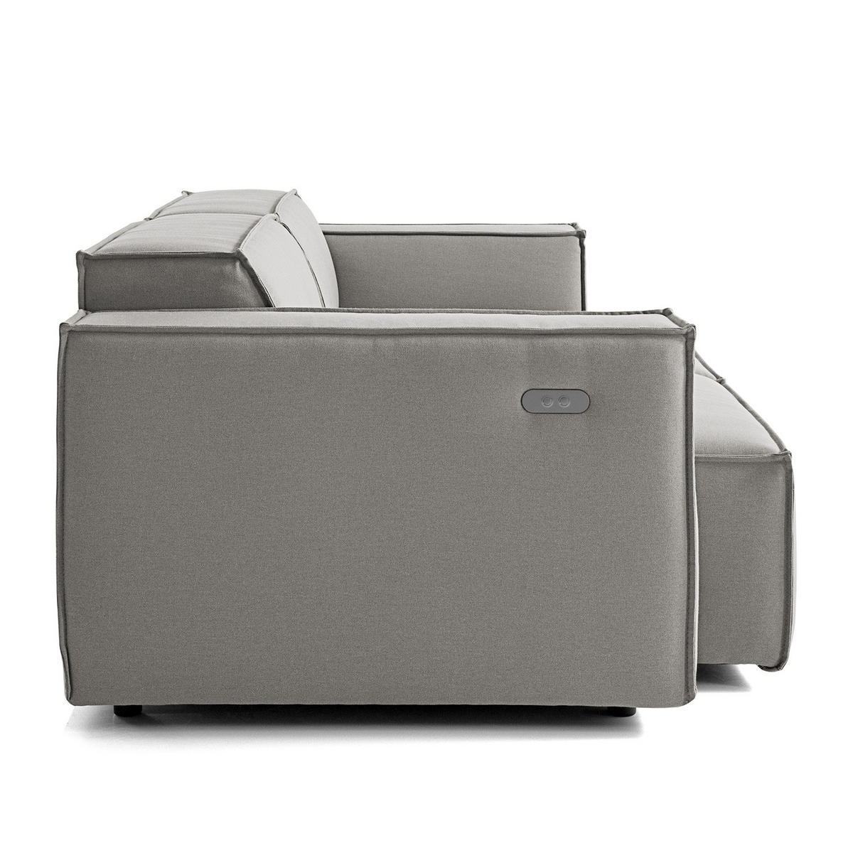 2,5-SITZER SOFA - Graubraun, Textil (223/70/96cm) - home24