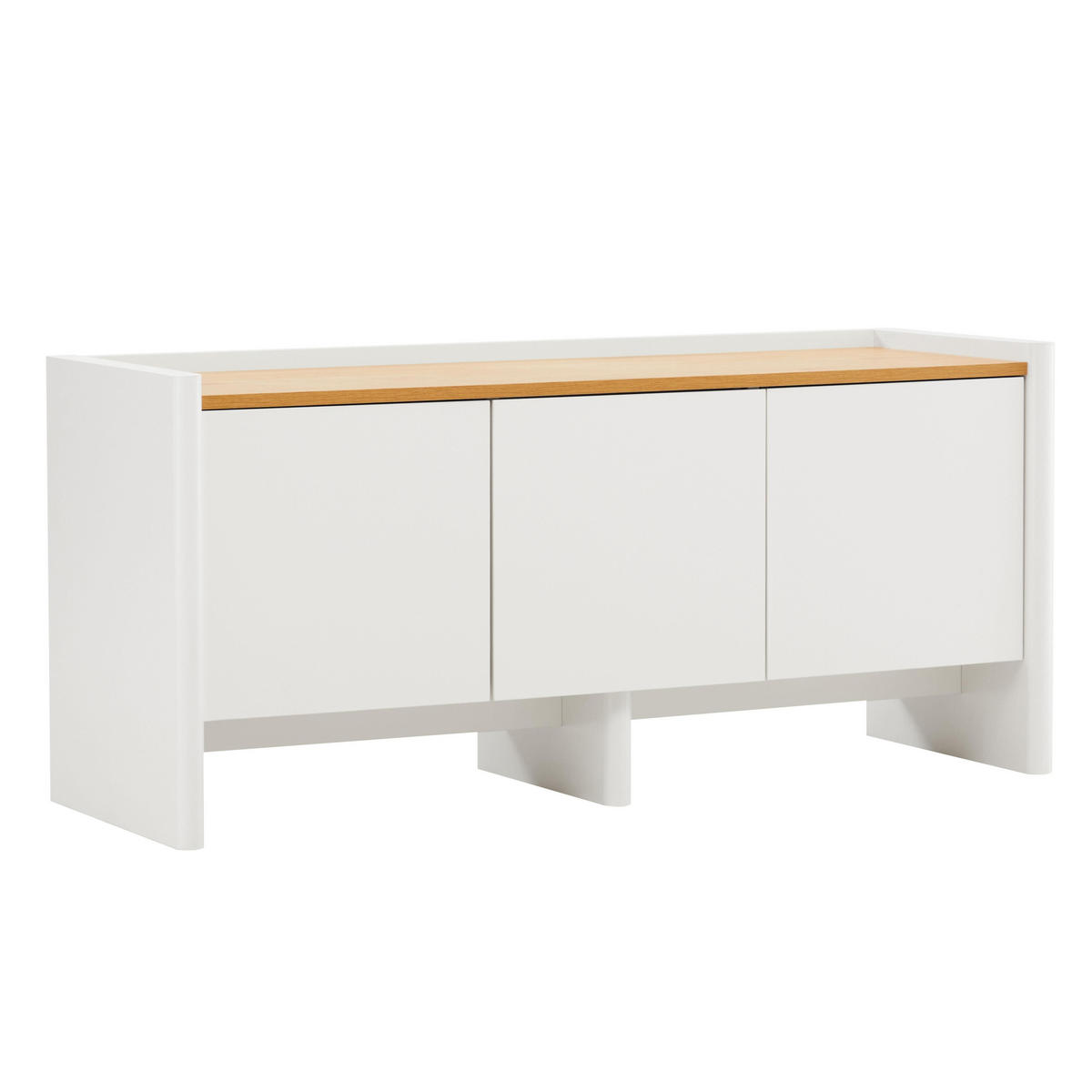 TV-SCHRANK 120 cm, Weiß - Weiß, Holz (40/55/120cm) - Oviala