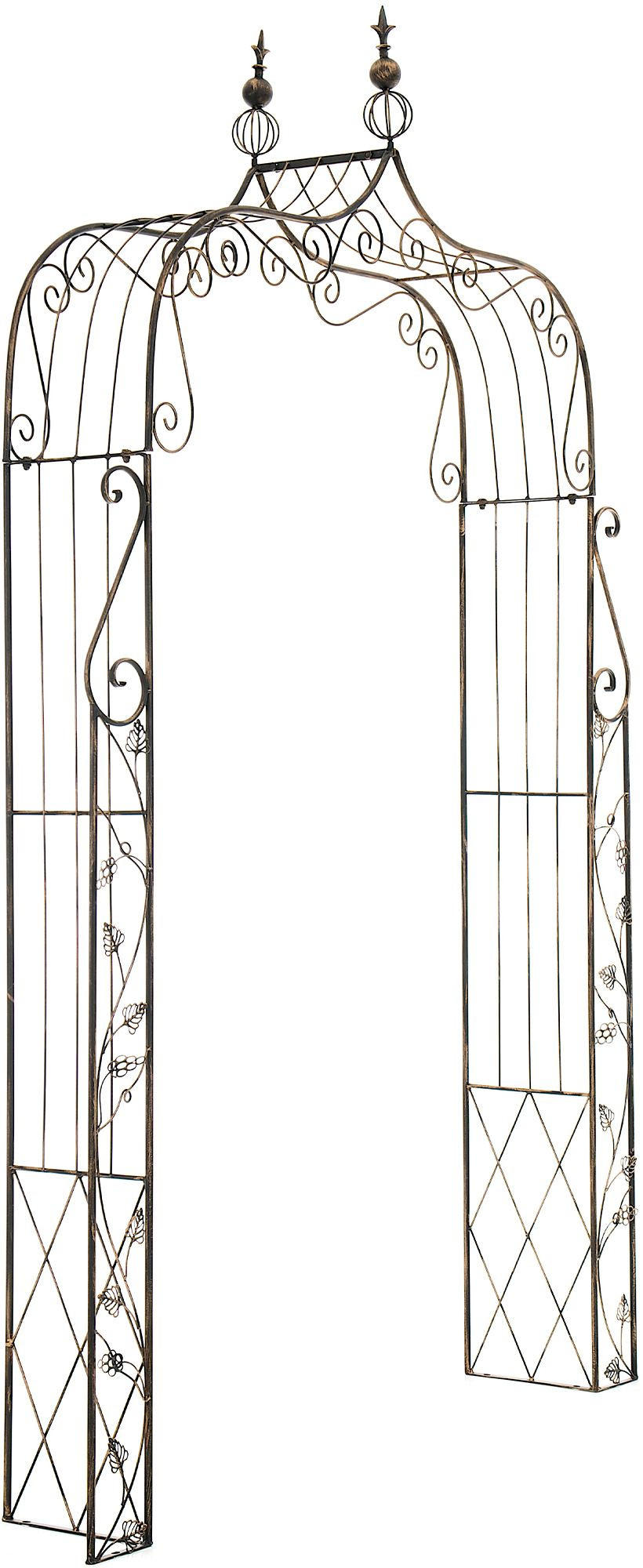 ROSENBOGEN Bremen 143x30x248cm Metall Bronze Rankhilfe - Bronzefarben, Metall (143/248/30cm) - DELUKE