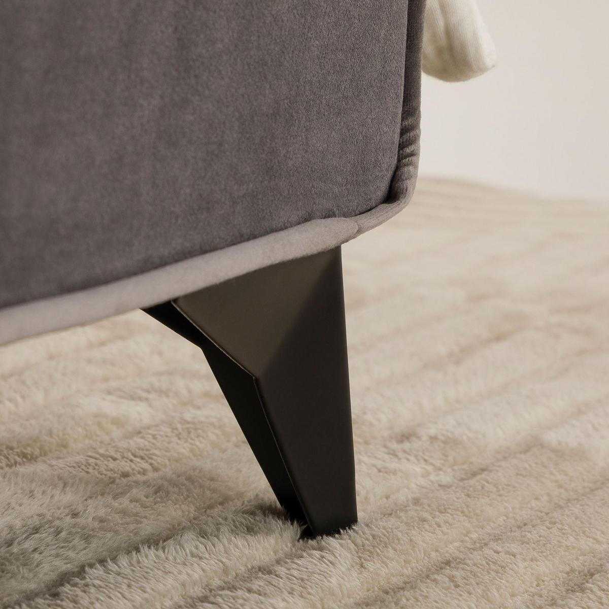 POLSTERBETT LAVORO 90X200 CM - Grau, Textil (90/200cm) - IDIMEX