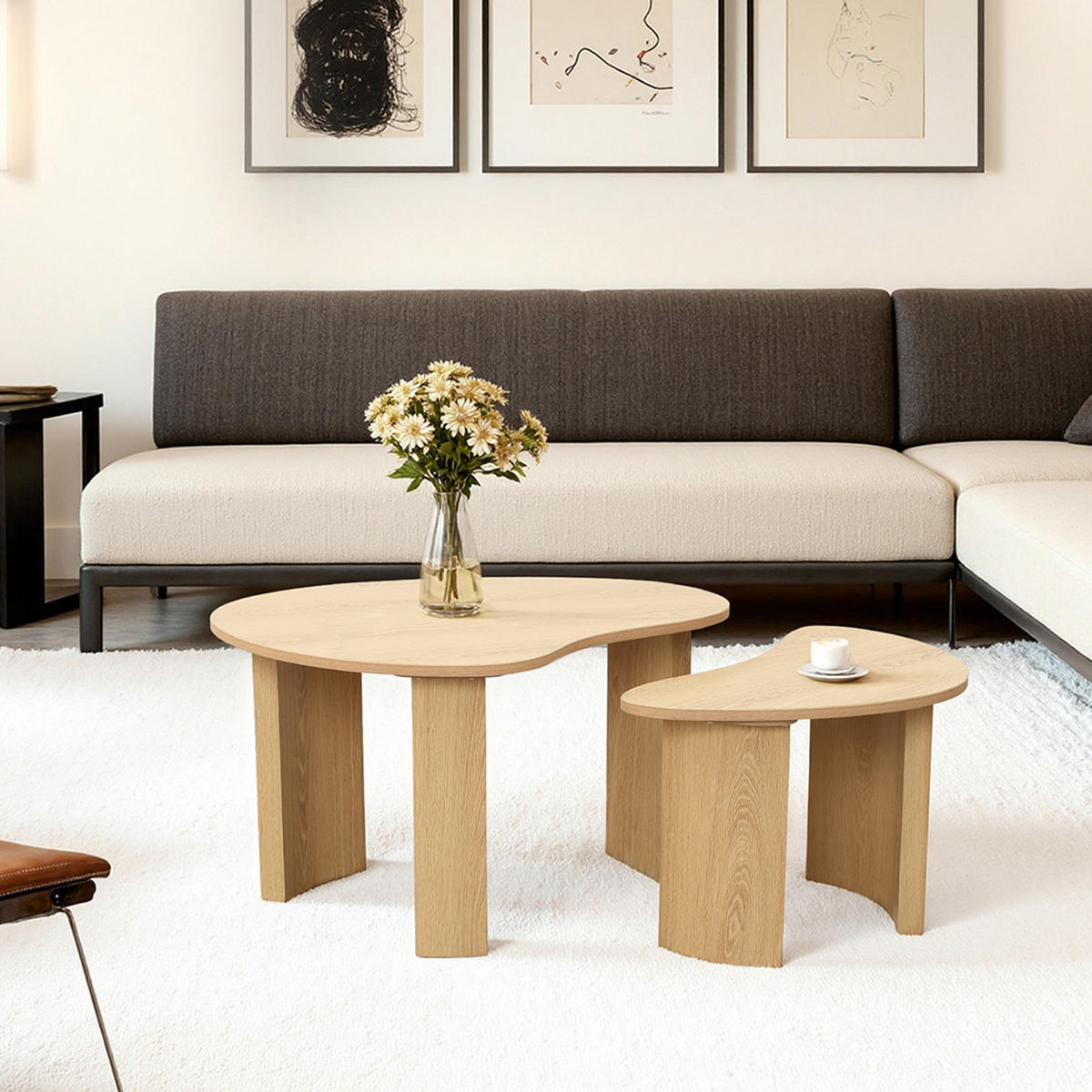 COUCHTISCH, 70 × 50 × 40 cm - Braun, Holzwerkstoff (50/70/40cm) - Hometopia