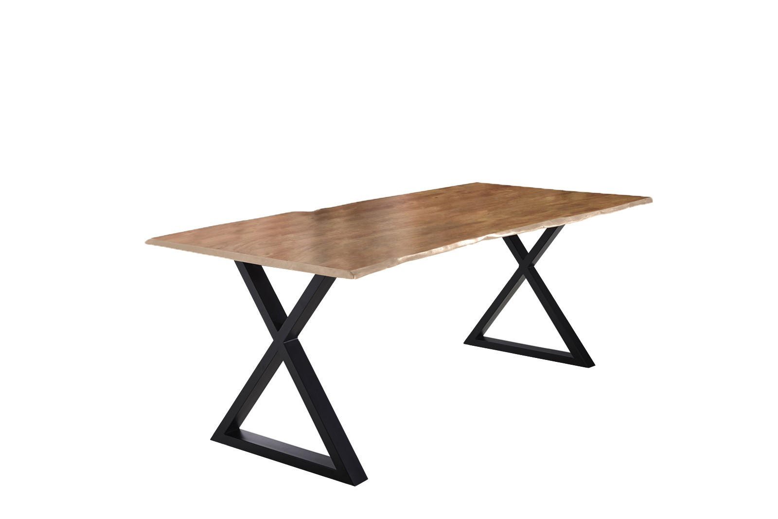 ESSTISCH LUBIN - Beige/Schwarz, Holz/Metall (100/240/77cm) - SAM