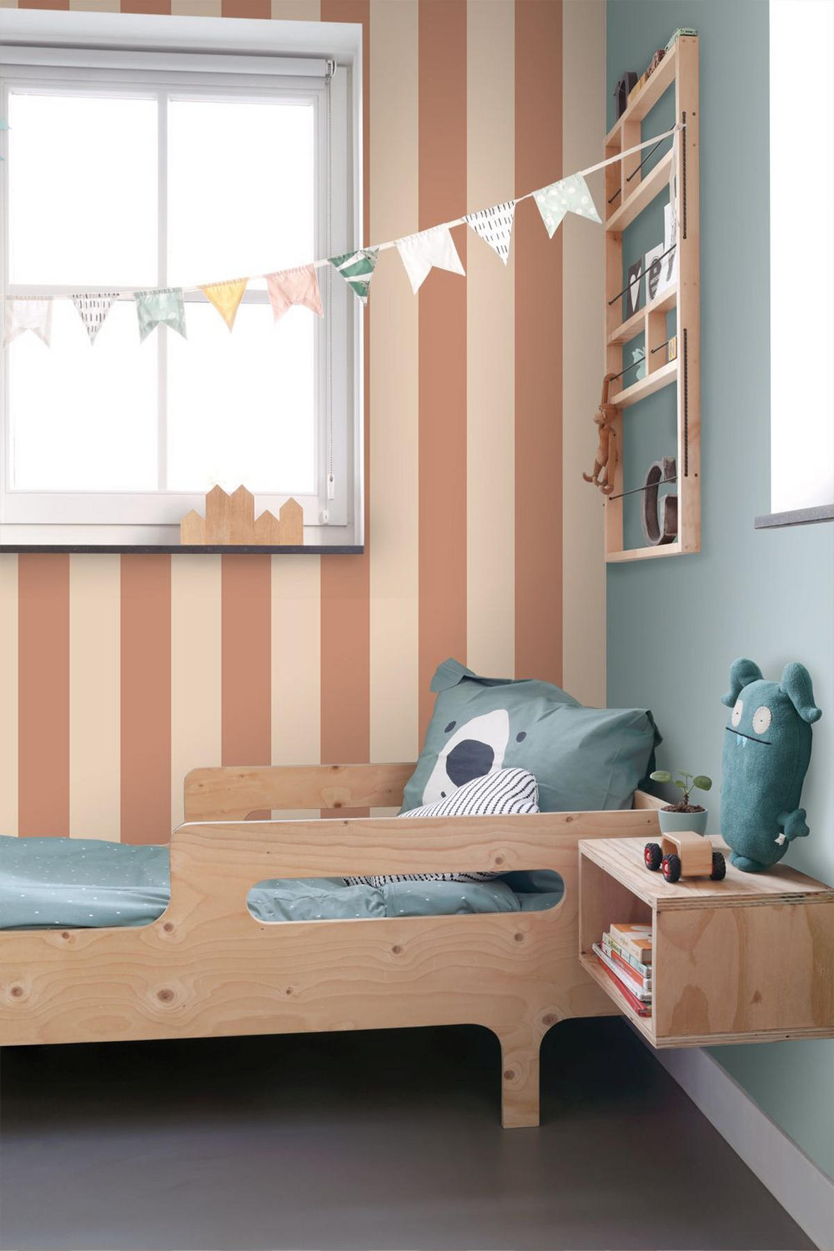 TAPETE Streifen 50 x 900 cm - Terracotta, Papier (50/900cm) - ESTAhome