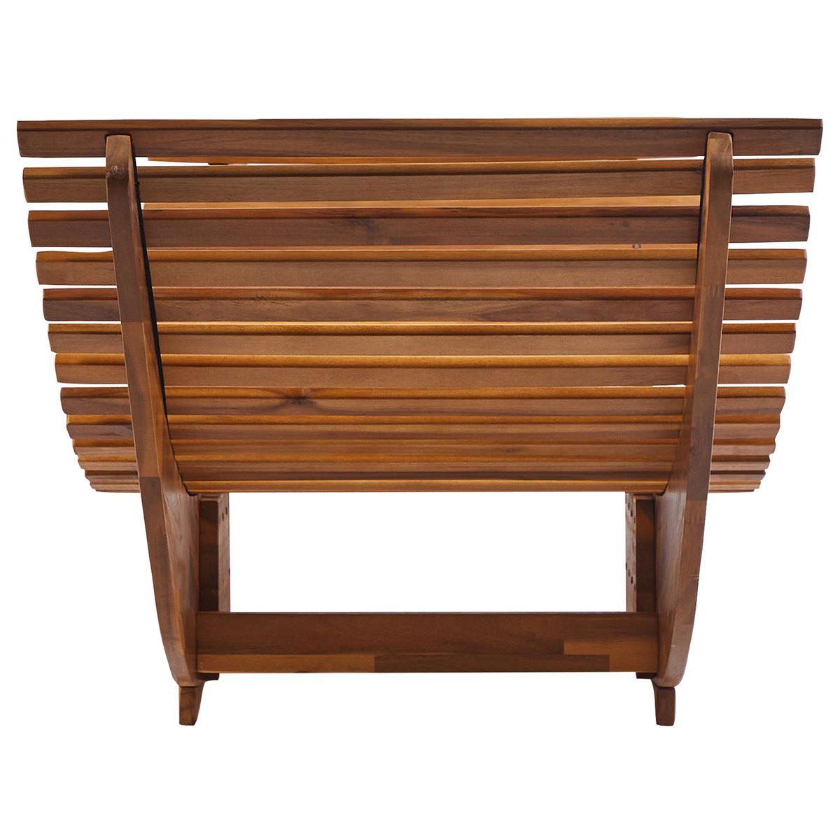 GARTENLIEGE Heller Holzfarbton Brescia II - Hellbraun, Holz (60/90/176cm) - Beliani