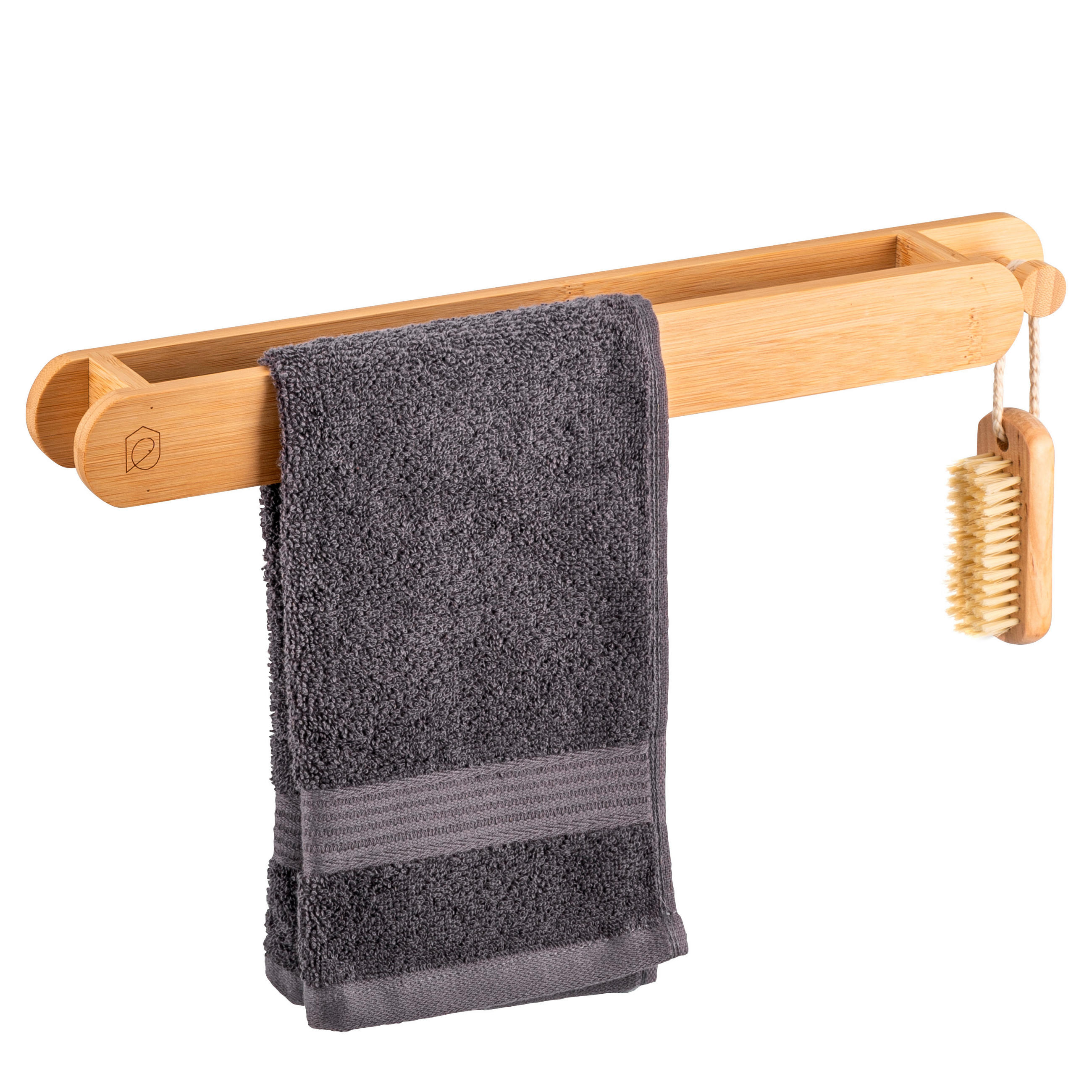 eluno Handtuchhalter, Braun 42x4x5 cm