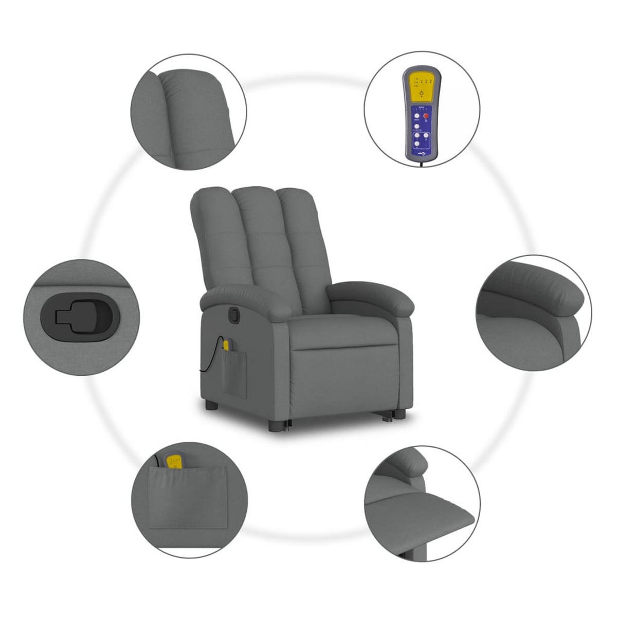 MASSAGESESSEL Luchetti - Grau, Metall (70/101/93cm) - Nettlife