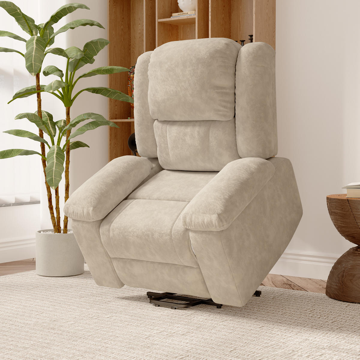 MASSAGESESSEL elektrisch, 8-Punkt, Lendenheizung, Stehfunktion, braun, EU - Braun, Textil (102/106/93cm) - EuroLiving