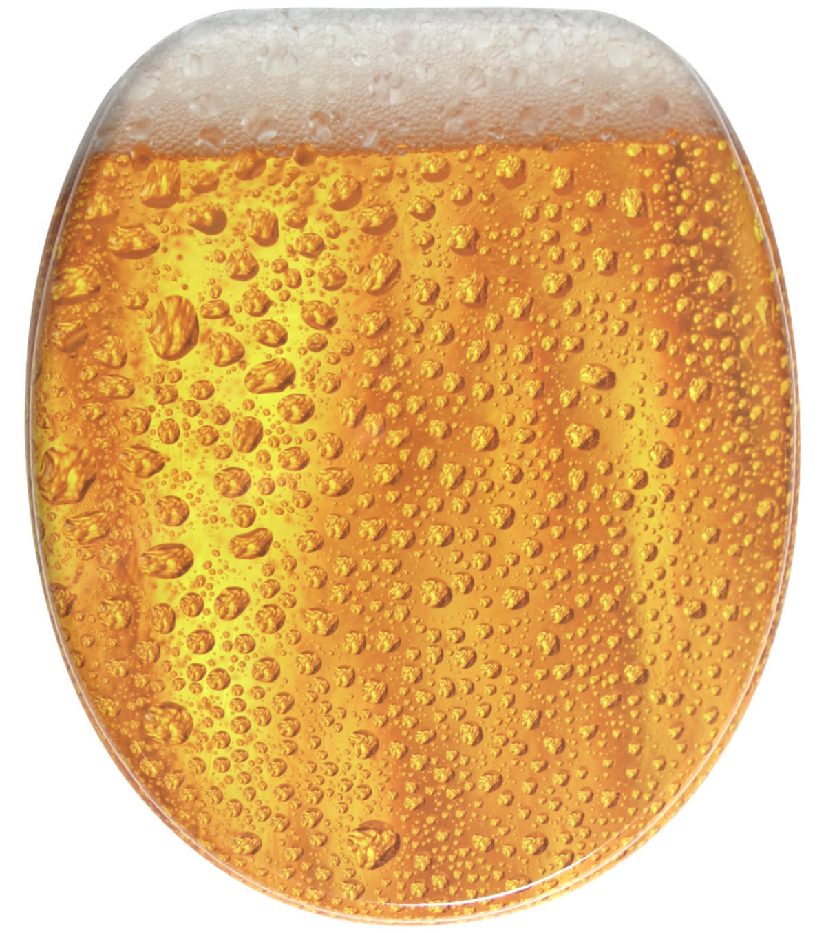 WC-SITZ mit Absenkautomatik Bier - Gelb, Holzwerkstoff (38/6/47cm) - Sanilo